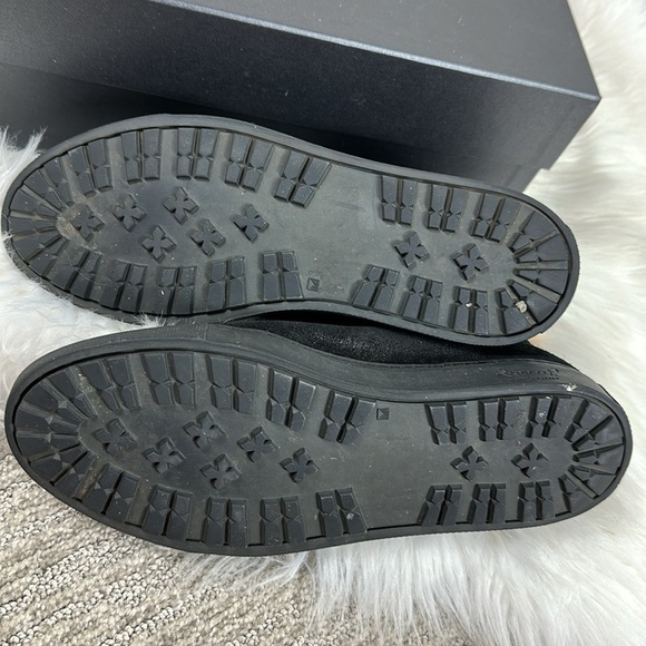 Rocco P. Women's Black High-Top Suede Lace up Shoes with Zipper in Back 37/ 6.5 - Picture 5 of 8